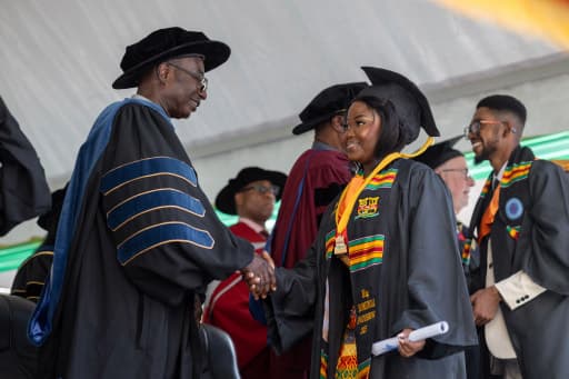 Undergraduate students at an ANU graduation ceremony