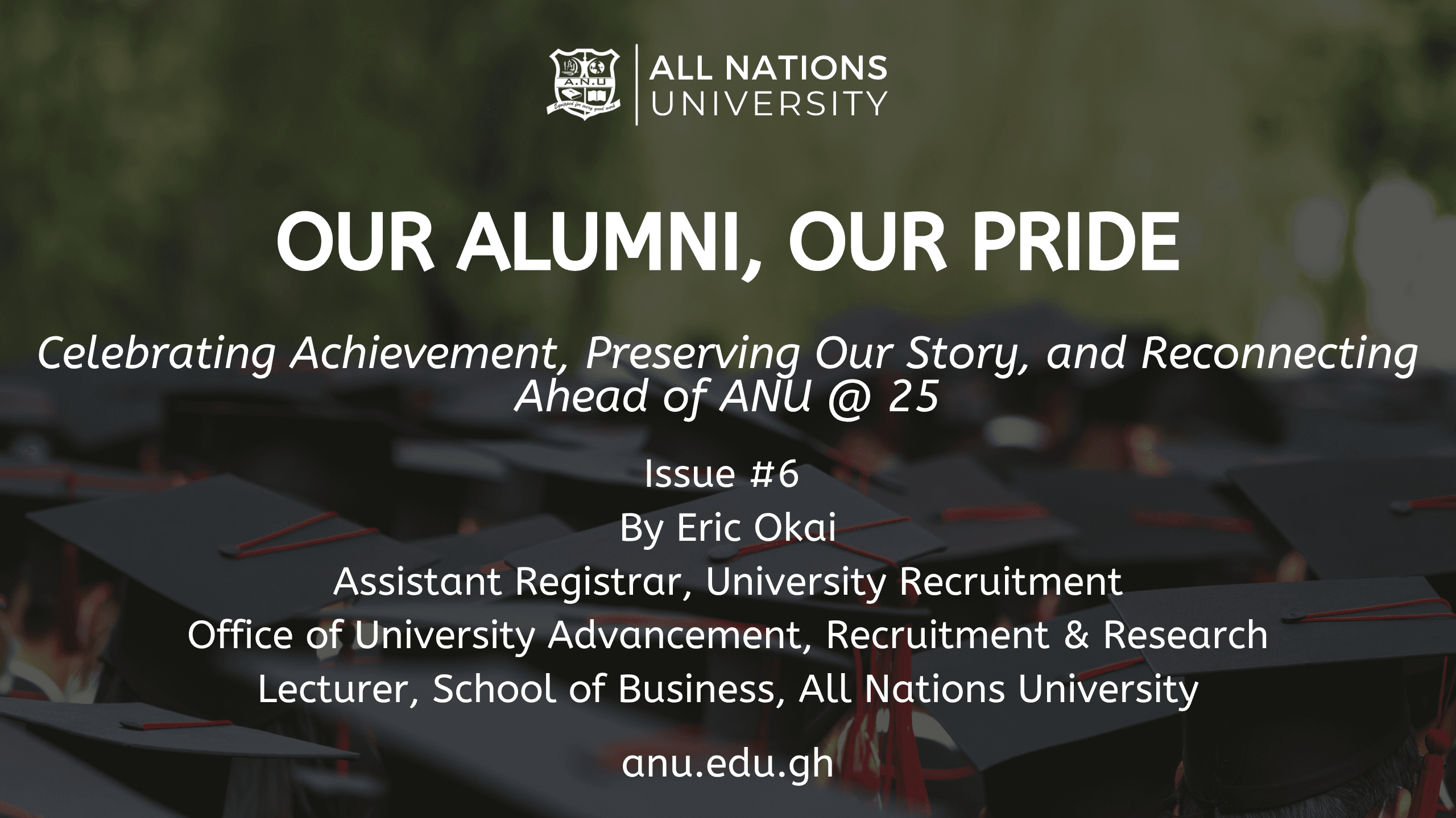 OUR ALUMNI, OUR PRIDE