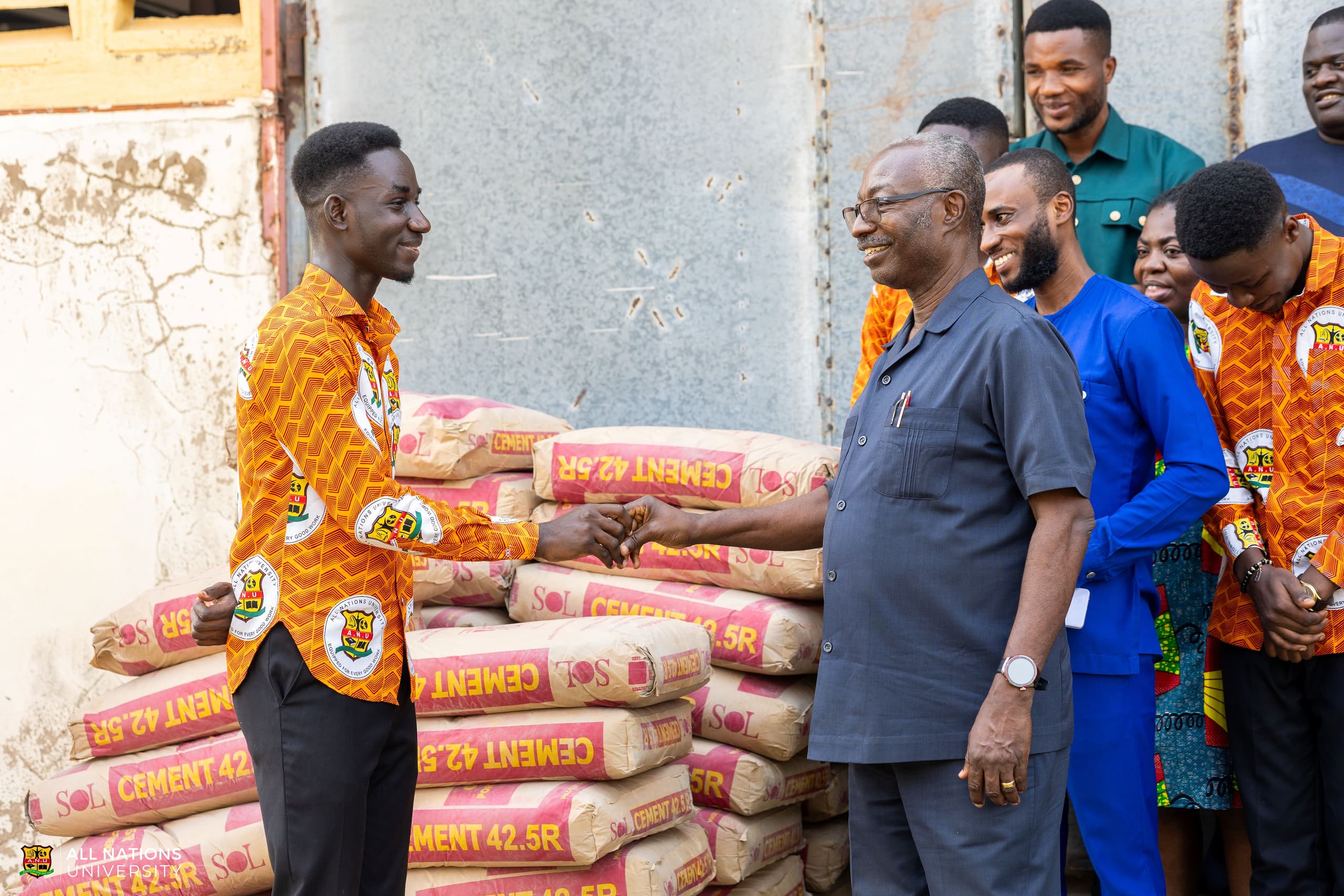 All Nations University SRC Donates 50 Bags of Cement to Support the University's Infrastructure Development All Nations University SRC Donates 50 Bags of Cement to Support the University's Infrastructure Development